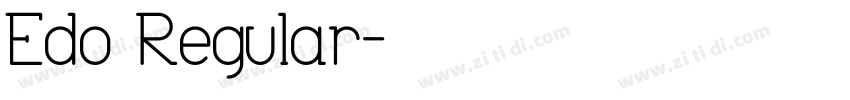 Edo Regular字体转换
